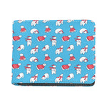 Xmas Polar Bear Pattern Print Bifold Wallet