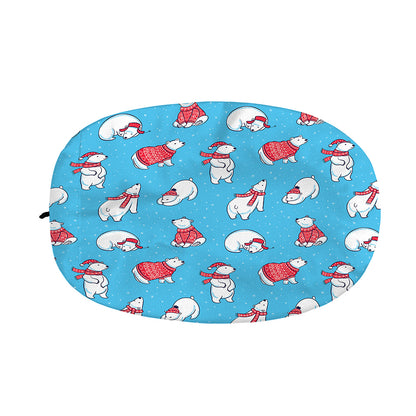 Xmas Polar Bear Pattern Print Car Side Mirror Covers