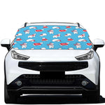 Xmas Polar Bear Pattern Print Car Windshield Snow Cover