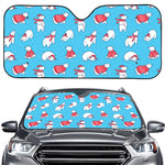 Xmas Polar Bear Pattern Print Car Windshield Sun Shade