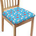 Xmas Polar Bear Pattern Print Chair Cushion Cover