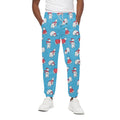 Xmas Polar Bear Pattern Print Cotton Sweatpants