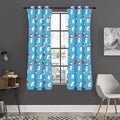 Xmas Polar Bear Pattern Print Grommet Curtain Panels