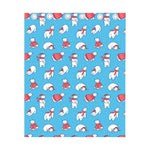 Xmas Polar Bear Pattern Print Curtain