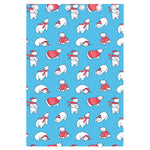 Xmas Polar Bear Pattern Print Curtain