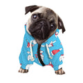 Xmas Polar Bear Pattern Print Dog Zip Up Hoodie