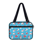 Xmas Polar Bear Pattern Print Double Strap Bible Bag