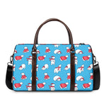 Xmas Polar Bear Pattern Print Duffle Bag