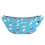 Xmas Polar Bear Pattern Print Fanny Pack
