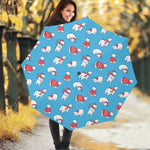 Xmas Polar Bear Pattern Print Foldable Umbrella