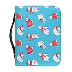 Xmas Polar Bear Pattern Print Leather Bible Cover