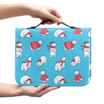 Xmas Polar Bear Pattern Print Leather Bible Cover