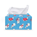 Xmas Polar Bear Pattern Print Leather Tissue Box Cover