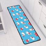 Xmas Polar Bear Pattern Print Long Kitchen Mat