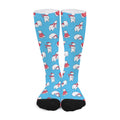 Xmas Polar Bear Pattern Print Long Socks