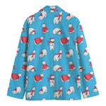 Xmas Polar Bear Pattern Print Men's Blazer