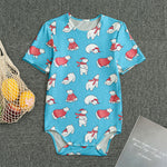 Xmas Polar Bear Pattern Print Men's Bodysuit