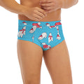 Xmas Polar Bear Pattern Print Men's Briefs