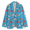 Xmas Polar Bear Pattern Print Men's Cotton Blazer