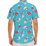 Xmas Polar Bear Pattern Print Men's Deep V-Neck Shirt