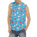 Xmas Polar Bear Pattern Print Men's Fitness Tank Top