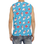 Xmas Polar Bear Pattern Print Men's Fitness Tank Top