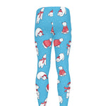Xmas Polar Bear Pattern Print Men's leggings