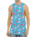 Xmas Polar Bear Pattern Print Men's Muscle Tank Top