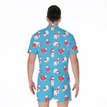 Xmas Polar Bear Pattern Print Men's Rompers