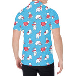 Xmas Polar Bear Pattern Print Men's Shirt