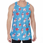 Xmas Polar Bear Pattern Print Men's Velvet Tank Top