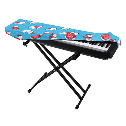 Xmas Polar Bear Pattern Print Piano Keyboard Cover