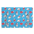 Xmas Polar Bear Pattern Print Placemat