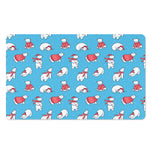 Xmas Polar Bear Pattern Print Polyester Doormat