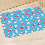Xmas Polar Bear Pattern Print Polyester Doormat