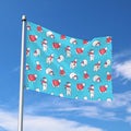 Xmas Polar Bear Pattern Print Polyester Flag