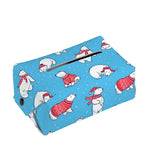 Xmas Polar Bear Pattern Print Rectangle Tissue Box Cover
