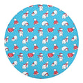 Xmas Polar Bear Pattern Print Round Blanket