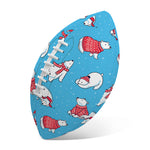 Xmas Polar Bear Pattern Print Rugby Ball