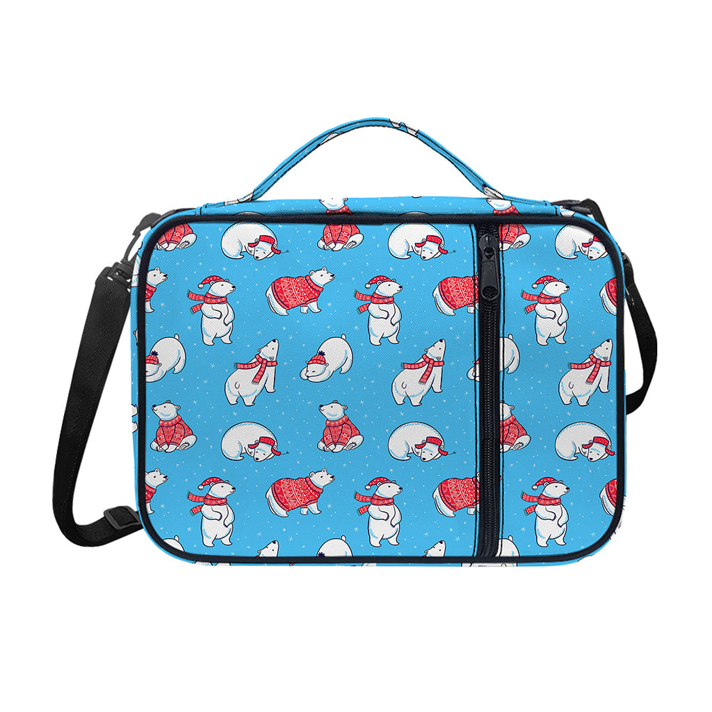 Xmas Polar Bear Pattern Print Shoulder Strap Bible Bag