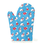 Xmas Polar Bear Pattern Print Single Oven Mitt