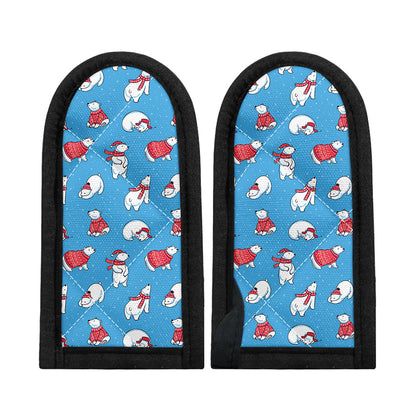 Xmas Polar Bear Pattern Print Skillet Handle Cover