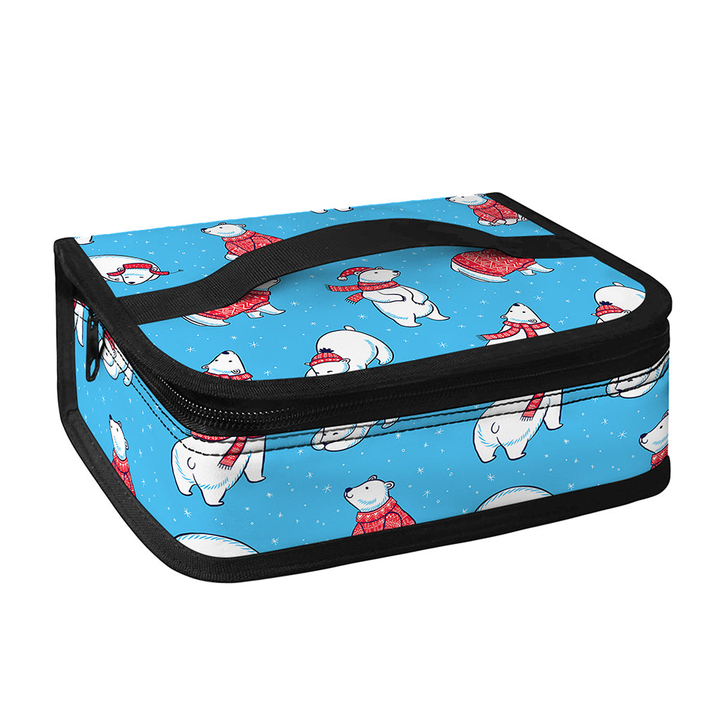 Xmas Polar Bear Pattern Print Small Lunch Bag