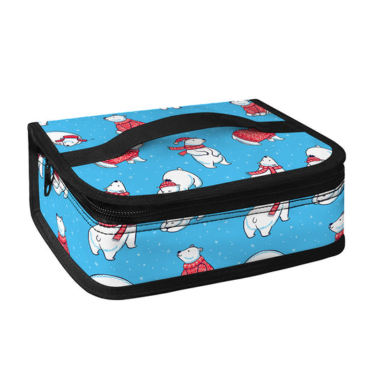 Xmas Polar Bear Pattern Print Small Lunch Bag