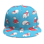 Xmas Polar Bear Pattern Print Snapback Cap
