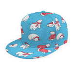 Xmas Polar Bear Pattern Print Snapback Cap