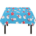 Xmas Polar Bear Pattern Print Tablecloth