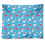 Xmas Polar Bear Pattern Print Tapestry