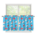 Xmas Polar Bear Pattern Print Tier Curtains