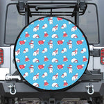 Xmas Polar Bear Pattern Print Tire Cover